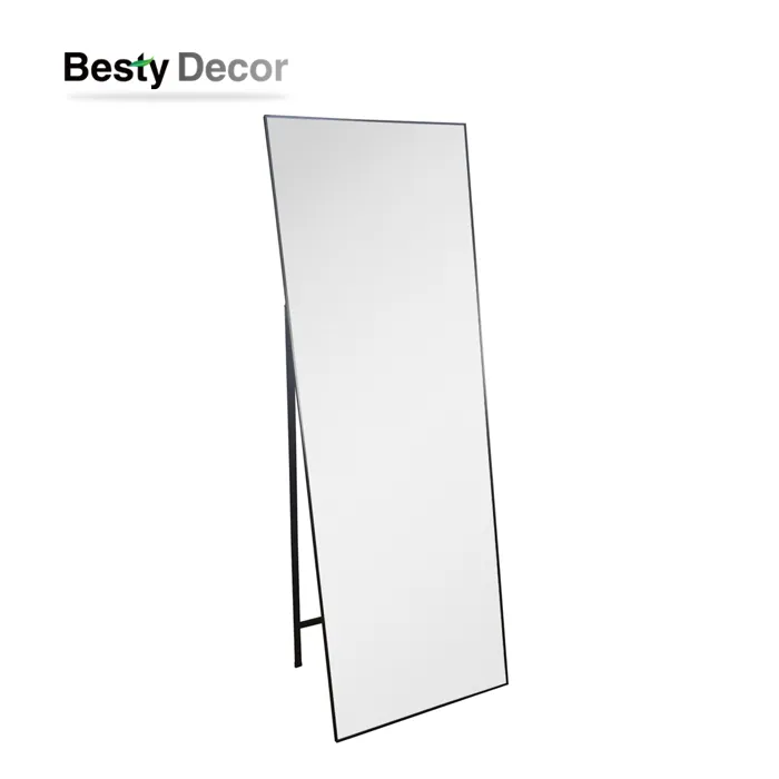Modern Aluminum Alloy Thin Framed Full Length Mirror