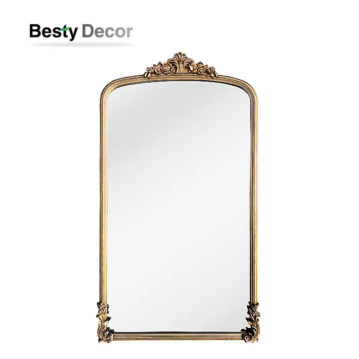 লিভিংরুমের জন্য পাইকারি বড় স্ট্যান্ডিং ফ্লোর কাঠের ফ্রেমের আয়না